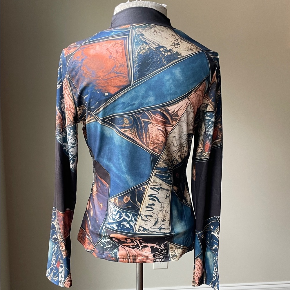 Artistic Patchwork Long Sleeve Top - image 2